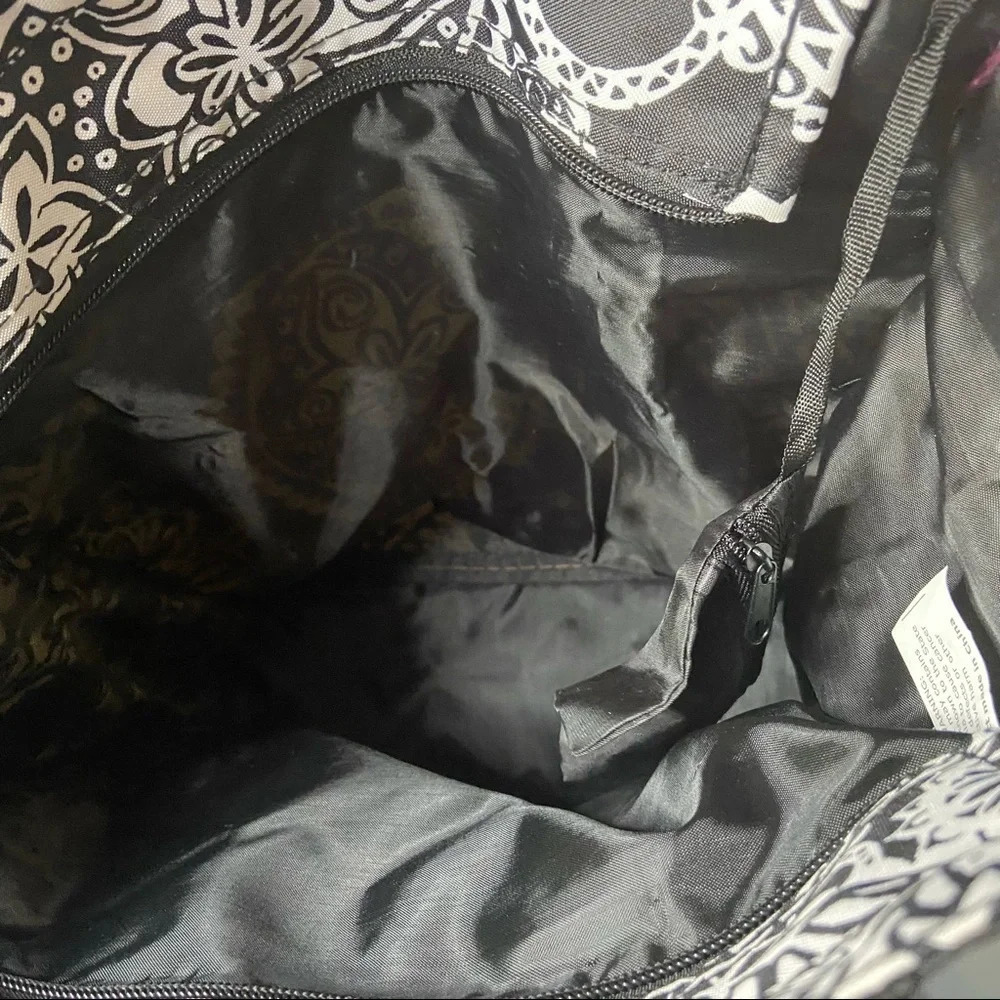 NWOT PAISLEY TOTE LUNCH BAG BLACK BAG ALL PURPOSE ZIPPER TOTE - Picture 6 of 14